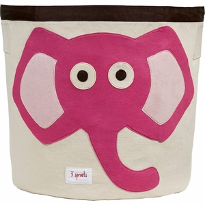 3 Sprouts Storage Bin - Elephant Pink