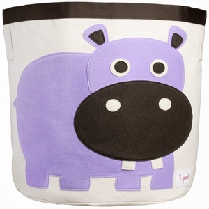 3 Sprouts Storage Bin - Hippo Purple