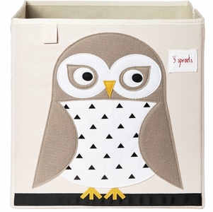 3 Sprouts Storage Box - Owl White