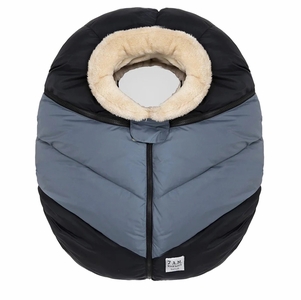 7 A.M. Enfant Cocoon Car Seat Cover - Black / Ash Blue