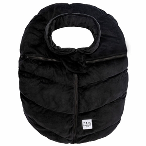 7 A.M. Enfant Cocoon Car Seat Cover - Black Velour