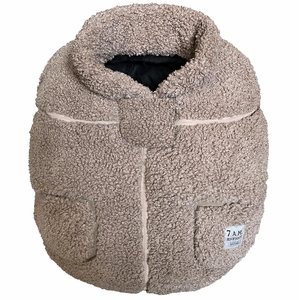 7 A.M. Enfant Cocoon Car Seat Cover - Teddy - Oatmeal Teddy