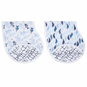 Aden + Anais Burpy Bibs, 2 Pack - Gone Fishing