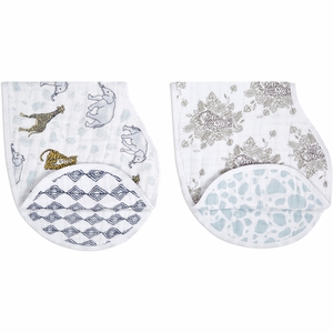 Aden + Anais Burpy Bibs, 2 Pack - Jungle