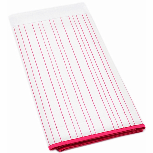 Auggie Crib Skirt in Painted Stripe Pink