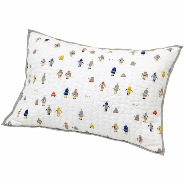 Auggie Quilted Decorative Pillow Cover in Robot March