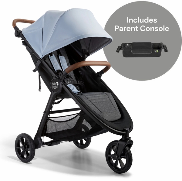 Baby Jogger City Mini GT2 Single Stroller-Parent Console Bundle - Eco - Slate Fog