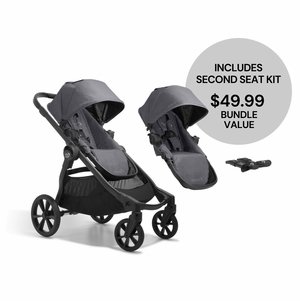 Baby Jogger City Select 2 Double Stroller Bundle - Radiant Slate