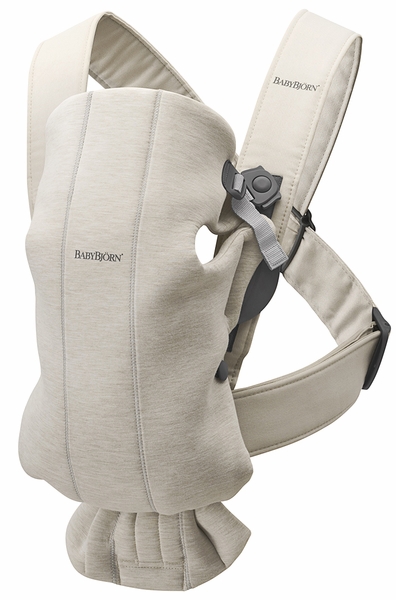 BabyBjörn Baby Carrier Mini 3D Jersey, Light Beige