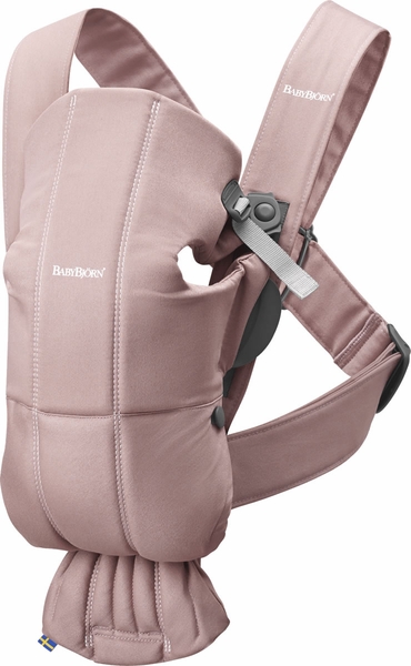 BabyBjörn Baby Carrier Mini Cotton, Dusty Pink