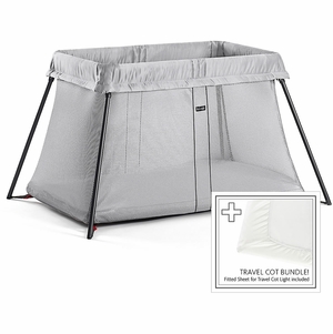 BabyBjorn Travel Crib Light Bundle - Silver