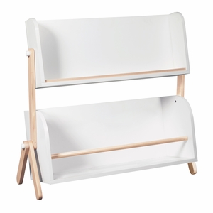 BabyLetto Tally Storage and Bookshelf In White and Washed Natural Finish