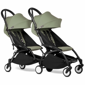 Babyzen YOYO Connect Double Stroller 6+ / 6+ Bundle - Black / Olive