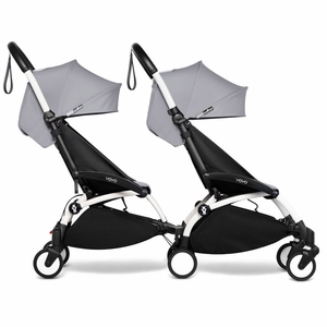 Babyzen YOYO Connect Double Stroller 6+ / 6+ Bundle - White / Stone