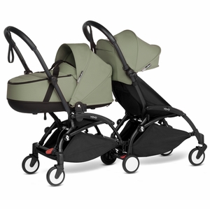 Babyzen YOYO Connect Double Stroller Bassinet / 6+ Bundle - Black / Olive