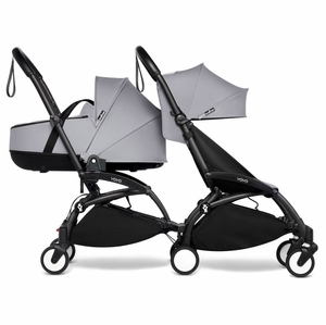 Babyzen YOYO Connect Double Stroller Bassinet / 6+ Bundle - Black / Stone