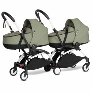 Babyzen YOYO Connect Double Stroller Bassinet / Bassinet Bundle - White / Olive