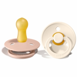 BIBS Original Colour Pacifier, 2 Pack - Ivory/Blush - Size 2 (6+ m)