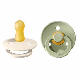 BIBS Original Colour Pacifier, 2 Pack - Ivory/Sage - Size 1 (0-6 m)