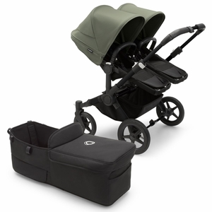 Bugaboo Donkey 5 Duo Complete Stroller Bundle - Black / Midnight Black / Forest Green