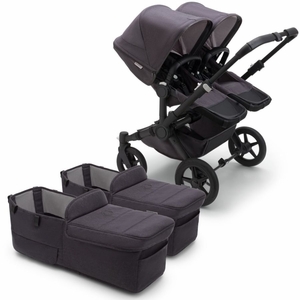 Bugaboo Donkey 5 Mineral Twin Complete Stroller Bundle 2022 - Black / Washed Black