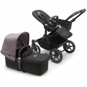 Bugaboo Donkey 5 Mono Complete Single-to-Double Stroller Bundle - Black / Midnight Black / Grey Melange