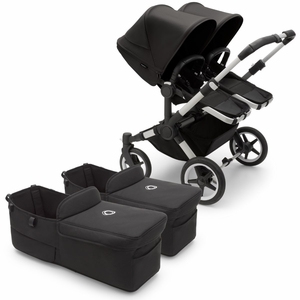 Bugaboo Donkey 5 Twin Complete Stroller Bundle - Aluminum / Midnight Black / Midnight Black / Black