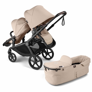 Bugaboo Kangaroo Double Stroller Bundle - Black / Desert Taupe / Desert Taupe