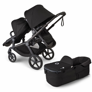 Bugaboo Kangaroo Double Stroller Bundle - Black / Midnight Black / Midnight Black