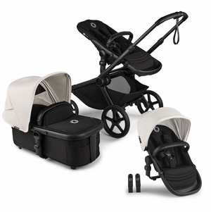 Bugaboo Kangaroo Double Stroller Bundle - Black / Midnight Black / Misty White