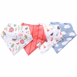 Copper Pearl Baby Bandana Bibs, 4 Pack - Farmstead