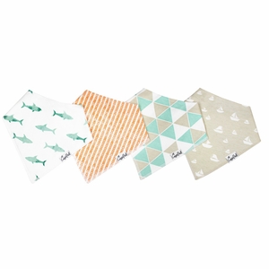 Copper Pearl Baby Bandana Bibs, 4 Pack - Pacific