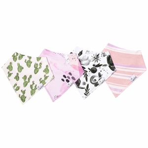 Copper Pearl Baby Bandana Bibs, 4 Pack - Sage