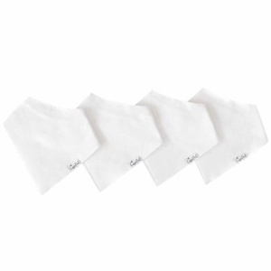 Copper Pearl Baby Bandana Bibs, 4 Pack - White