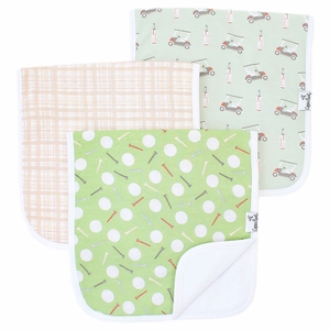 Copper Pearl Premium Burp Cloths, 3 Pack - Bogey