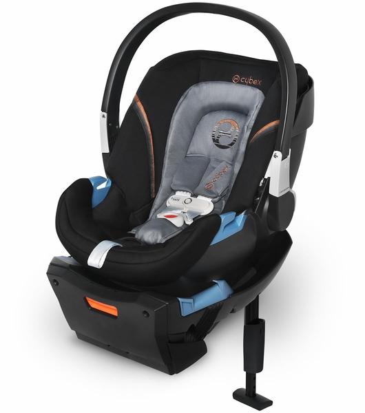 Cybex Aton 2 SensorSafe Lightweight Infant Car Seat with Load Leg - Pepper Black 