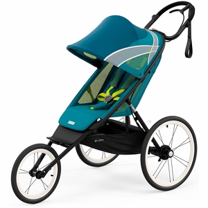 Cybex AVI Jogging Stroller Bundle - Black Frame + Maliblue Seat Pack