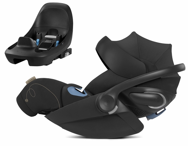 Cybex Cloud G Basic Comfort Extend Reclining Infant Car Seat with Anti-Rebound Bar - Moon Black