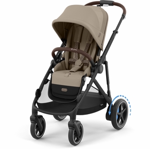 Cybex eGazelle S Electronic Assist Stroller - Black Frame / Almond Beige