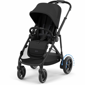 Cybex eGazelle S Electronic Assist Stroller - Black Frame / Moon Black