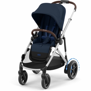 Cybex eGazelle S Electronic Assist Stroller - Silver Frame / Ocean Blue