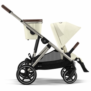 Cybex Gazelle S 2 Single-to-Double Stroller - Taupe Frame / Seashell Beige