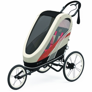 Cybex Zeno Multisport Trailer Bundle - Black Frame + Bleached Sand Seat Pack