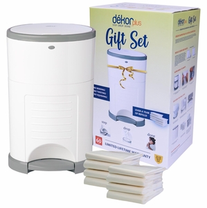 Dekor Plus Diaper Pail Gift Set - White