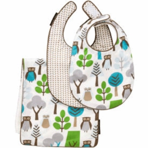 DwellStudio Owl Doll Bib & Burp 3 Piece Set