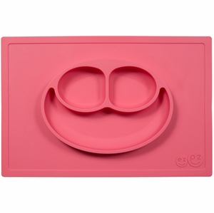 EZPZ Happy Mat Placemat & Plate - Coral