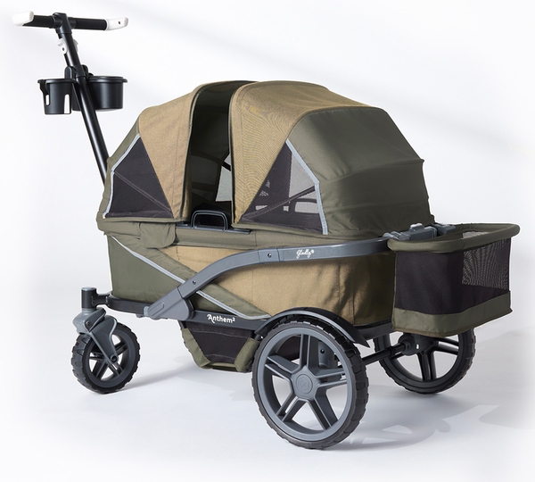 Gladly Family Anthem2 All-Terrain (2 Seater) Stroller Wagon Adventure Bundle - Forest