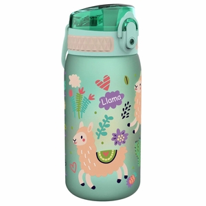 Ion8 Leak Proof Kids Water Bottle, 13oz - Llamas