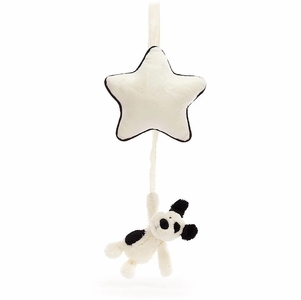 Jellycat Bashful Black & Cream Puppy Musical Pull