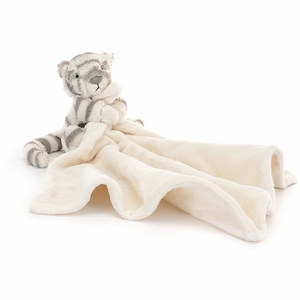 Jellycat Bashful Snow Tiger Soother, 13"